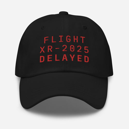 Flight 2025 Delayed Dad Hat – Adjustable Futuristic Streetwear Cap