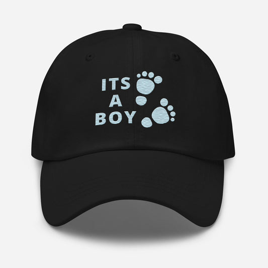 It’s A Boy Dad Hat – Adjustable Baby Announcement Cap