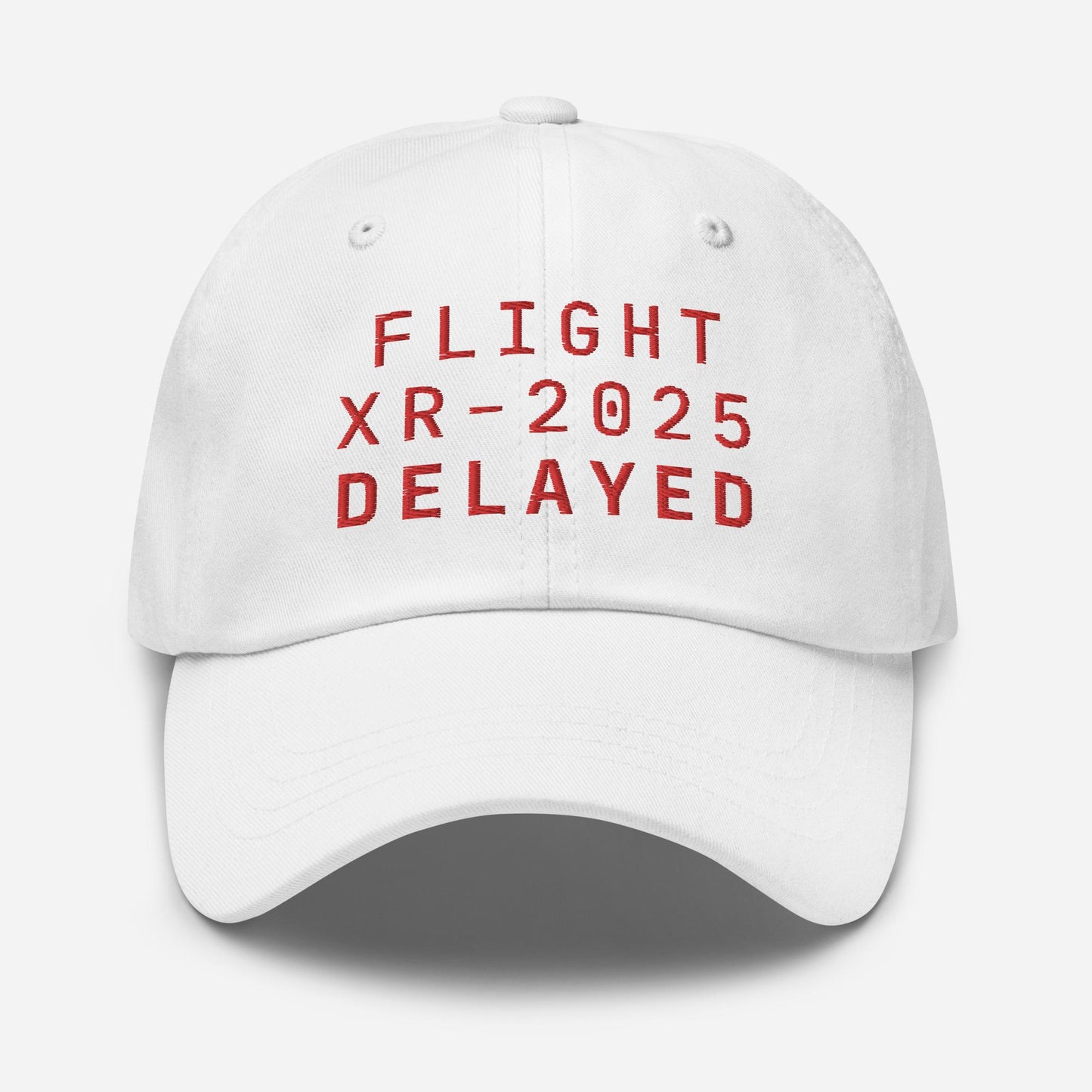 Flight 2025 Delayed Dad Hat – Adjustable Futuristic Streetwear Cap